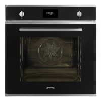 Smeg Cucina Pyrolytic Self Cleaning Multifuction Single Oven - Black