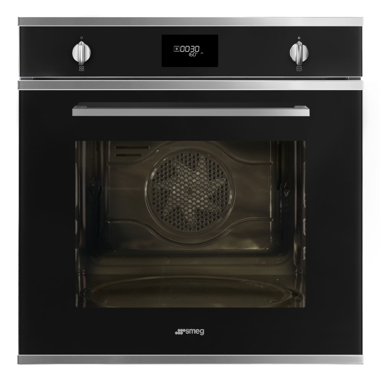 Smeg Cucina Pyrolytic Self Cleaning Multifuction Single Oven - Black