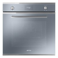 Smeg SFP6401TVS Cucina 60cm Multifuction Single Oven With Pyrolytic Cleaning - Silver