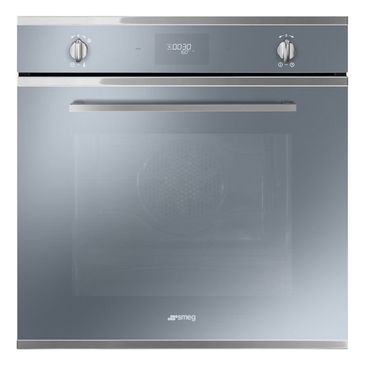Smeg SFP6401TVS Cucina 60cm Multifuction Single Oven With Pyrolytic Cleaning - Silver