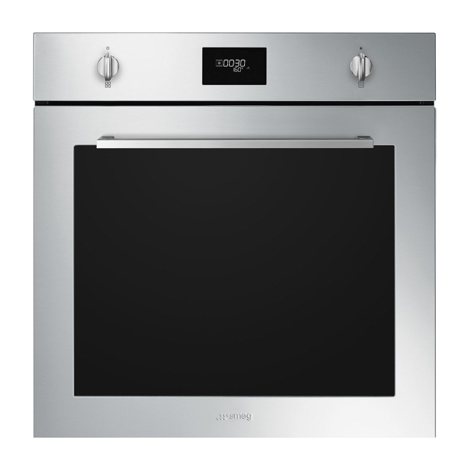 Smeg SFP6401TVX1 Cucina 60cm Multifuction Single Oven With Pyrolytic