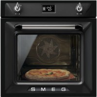 Smeg SFP6925NPZE 60cm Victoria Multifunction Pyroltic Single Oven Black