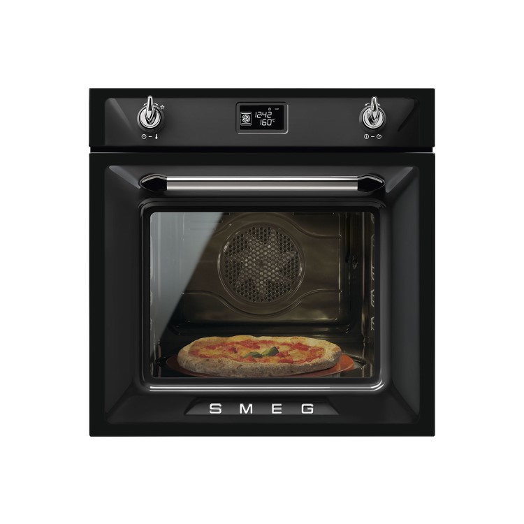 GRADE A2 - Smeg SFP6925NPZE1 SFP6925NPZE 60cm Victoria Multifunction Pyroltic Single Oven Black