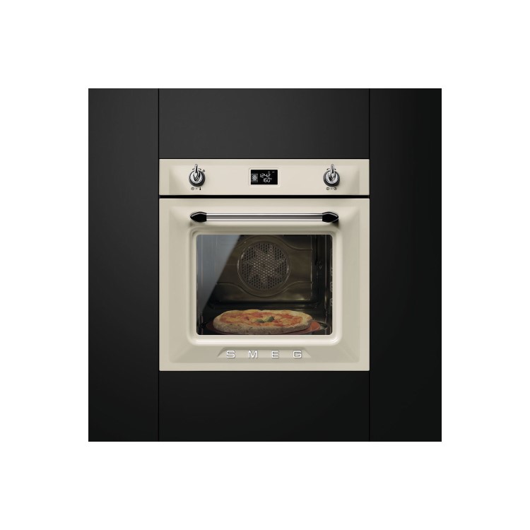Smeg SFP6925PPZE 60cm Victoria Multifunction Pyroltic Single Oven Cream