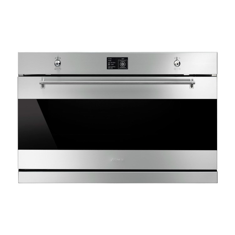 GRADE A2 - Smeg SFP9395X Classic Multifunction Electric Built-in Single Oven With Pyrolytic Cleaning Stainless Steel And Dark Glass