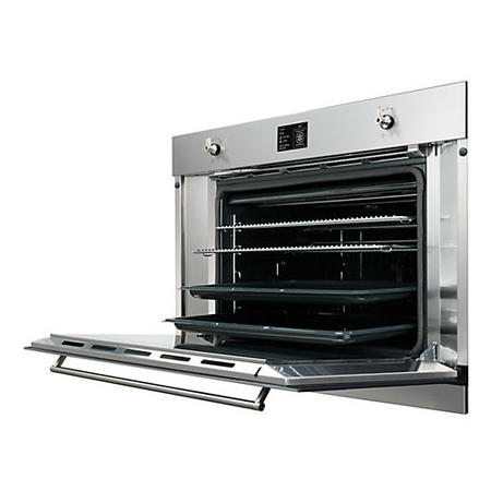 GRADE A2 - Smeg SFP9395X Classic Multifunction Electric Built-in Single Oven With Pyrolytic Cleaning Stainless Steel And Dark Glass