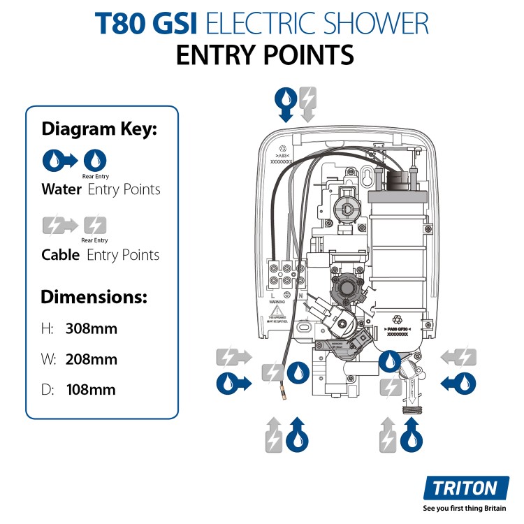 Triton Showers T80gsi 8.5kw Electric Shower