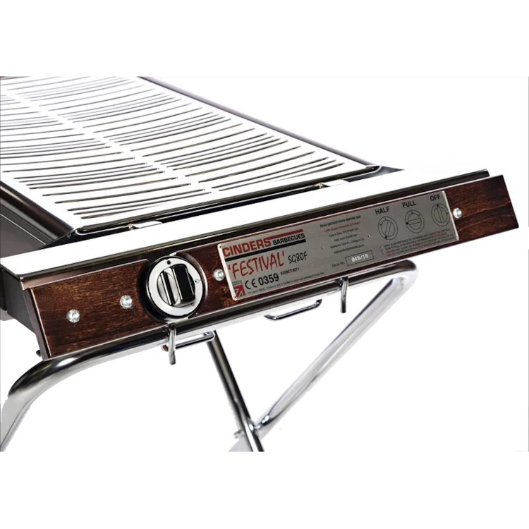 Cinders SG80F Festival Folding Single Zone Gas Barbecue