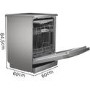 Bosch Serie 4 12 Place Settings Freestanding Dishwasher - Silver