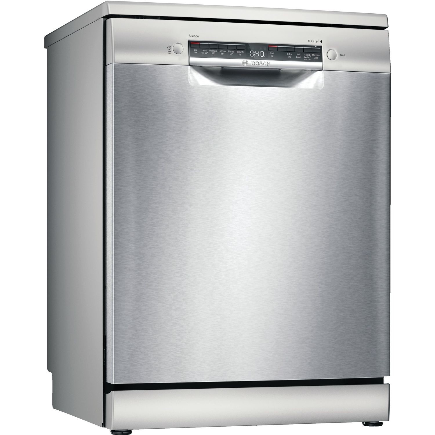 Bosch Series 4 14 Place Settings Freestanding Dishwasher - Silver