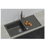 Single Bowl Inset Gunmetal Grey Granite Kitchen Sink with Reversible Drainer - Essence