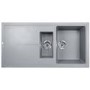1.5 Bowl Inset Grey Granite Kitchen Sink with Reversible Drainer - Essence