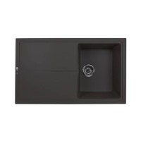 ALMOST PERFECT - Single Bowl Inset Black Granite Kitchen Sink 860mm - Essence ALMOST PERFECT - Single Bowl Inset Black Granite Kitchen Sink 860mm - Essence