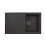 ALMOST PERFECT - Single Bowl Inset Black Granite Kitchen Sink 860mm - Essence