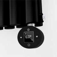 GRADE A1 - Black electriQ 800W Thermostatic Wi-Fi Heating Element for Electric Radiators Dual-fuel or Towel rail - Plug-In and Hardwired Options