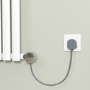 Chrome electriQ 400W Smart Wi-Fi Thermostatic Heating Element for Electric & Dual-Fuel Radiators and Towel Rails – Plug-In or Hardwired