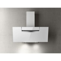 Elica Sheen 90cm Angled Cooker Hood - White Glass