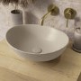 Matt Beige Oval Countertop Basin 410mm - Shell