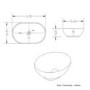 Matt Beige Oval Countertop Basin 410mm - Shell