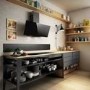 GRADE A3 - Elica SHIRE-60-BLK 60cm Angled Cooker Hood - Black Glass