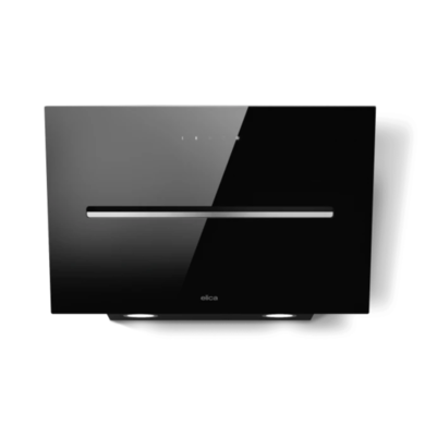 Refurbished Elica Shy 60cm Angled Cooker Hood - Black Glass