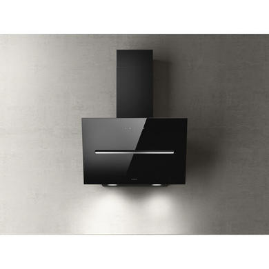 Refurbished Elica Shy 60cm Angled Cooker Hood - Black Glass