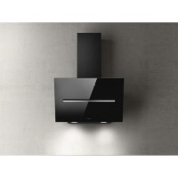 Elica Shy 60cm Angled Cooker Hood - Black Glass