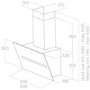 Elica Shy 90cm Angled Cooker Hood - White Glass