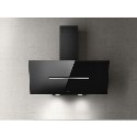 SHY-BLK-90 Elica Shy 90cm Angled Cooker Hood - Black Glass