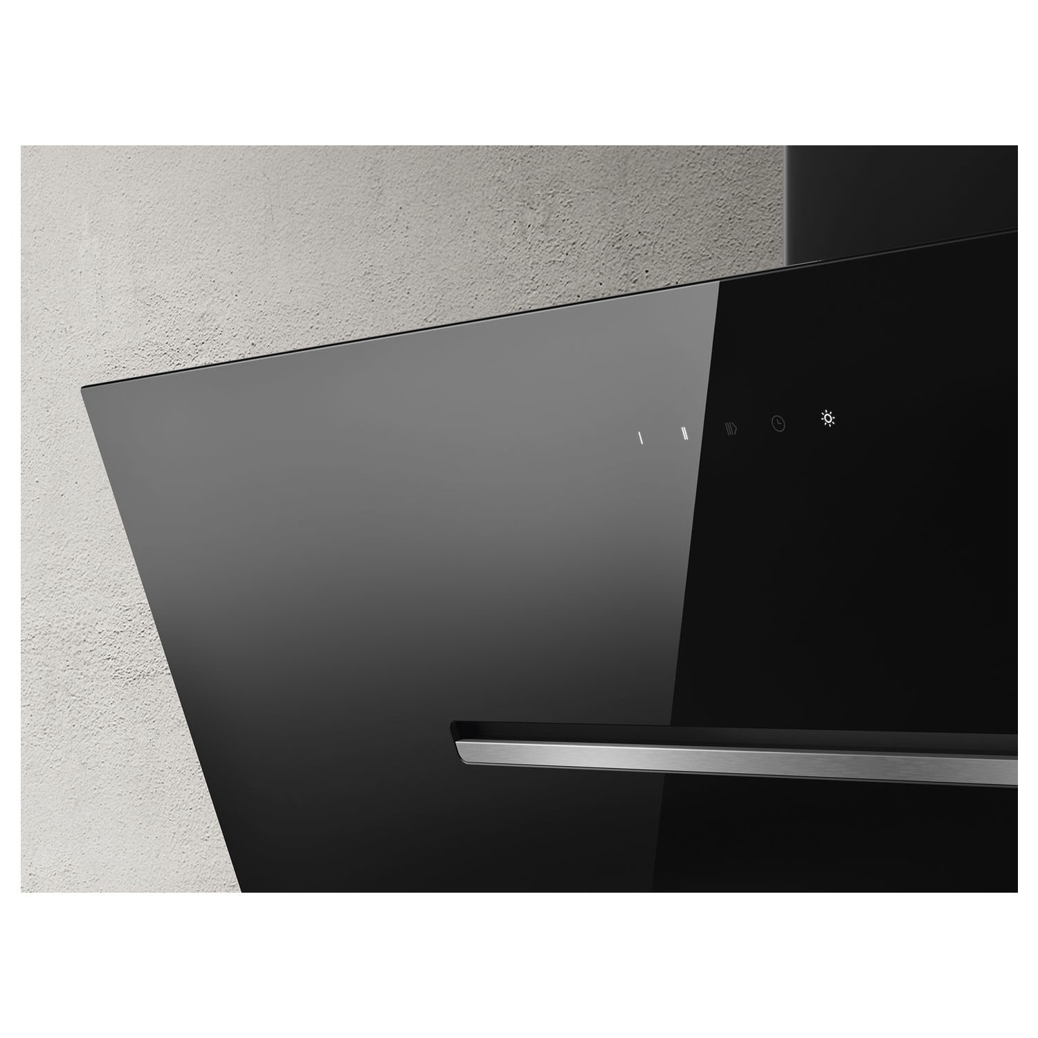 Elica Shy 90cm Angled Cooker Hood Black Glass SHYBLK90 Appliances