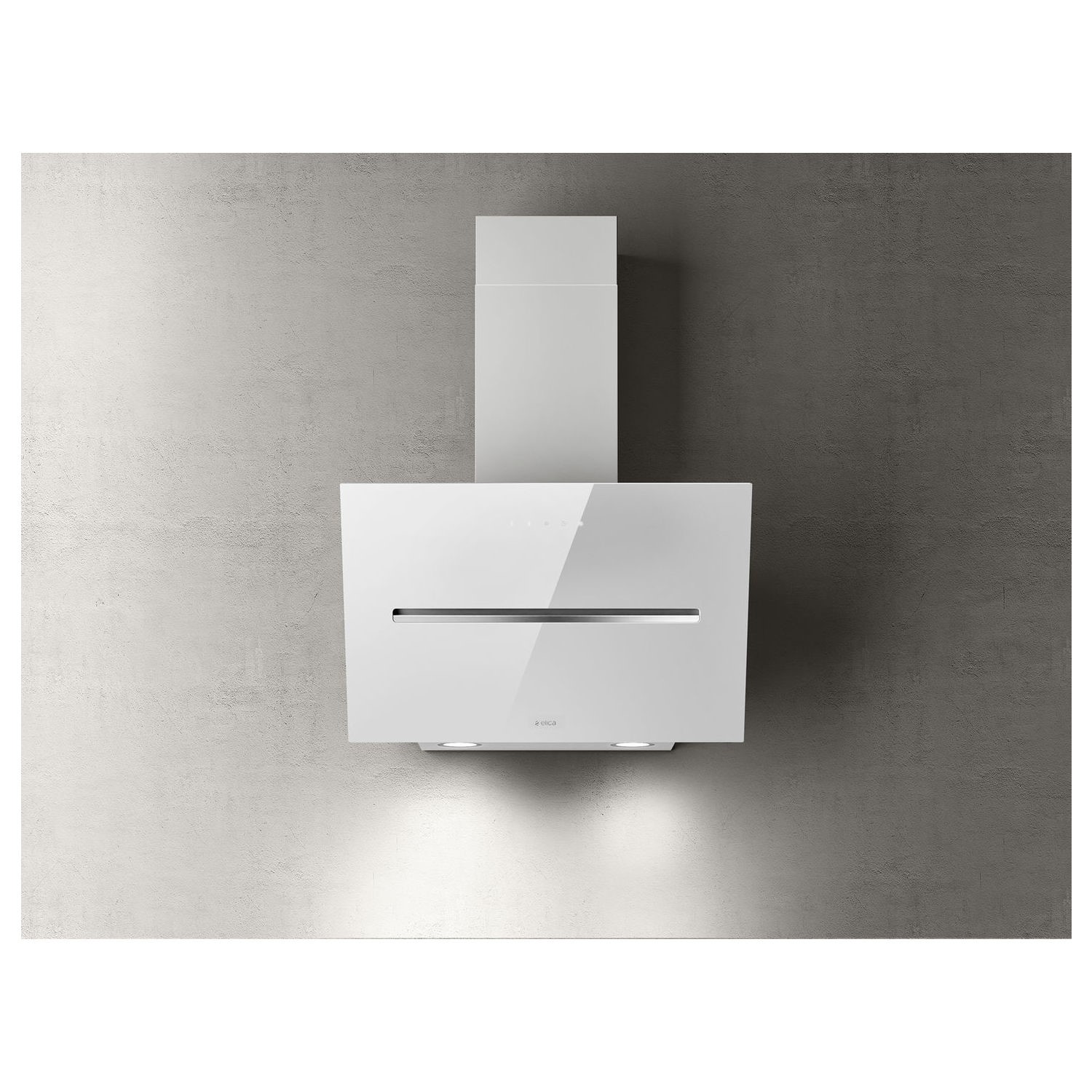 Elica SHY-WH-60 Shy 60cm Angled Cooker Hood - White Glass