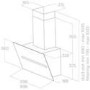 Elica Shy 90cm Angled Cooker Hood - White Glass