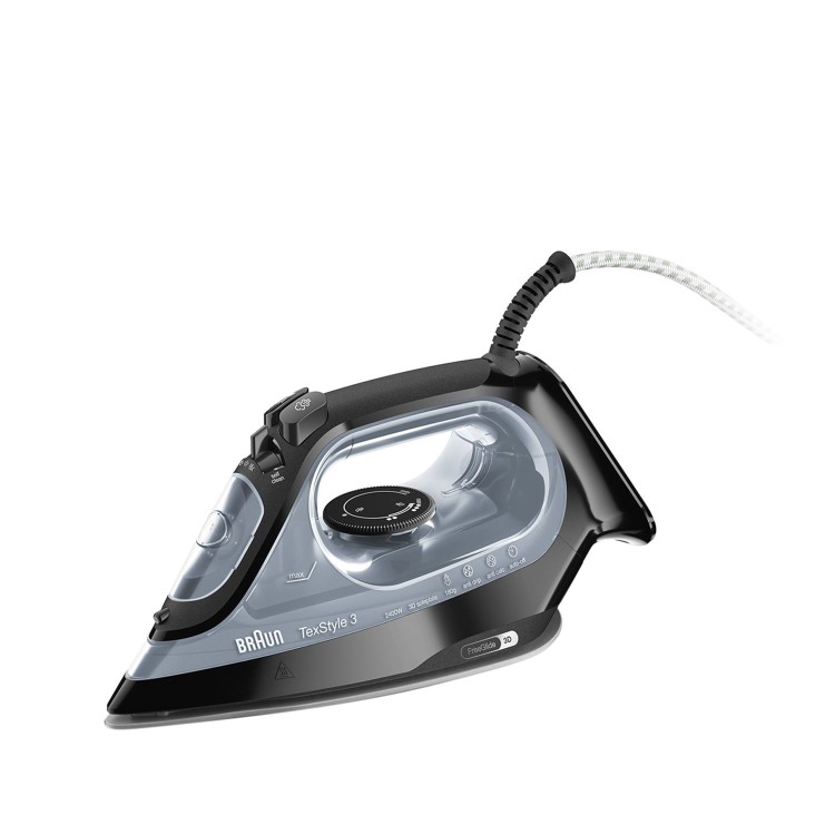 Refurbished Braun SI3055BK TexStyle 2400W 3 Steam Iron Black