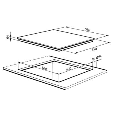 Smeg SI3644B Cucina Touch Control Induction Hob