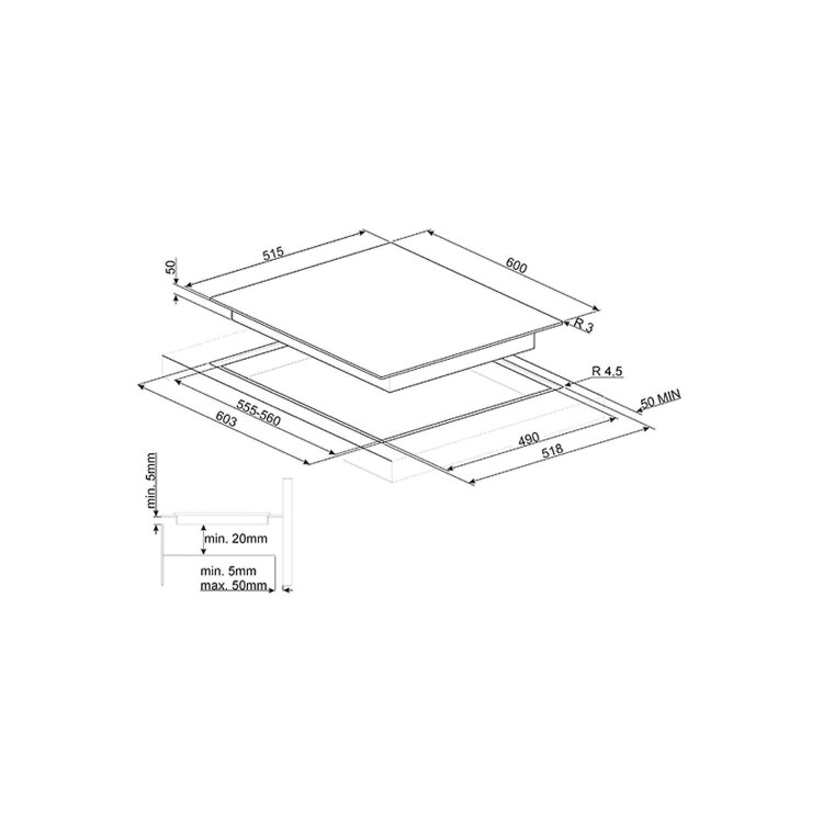 Smeg Cucina 60cm 4 Zone Induction Hob