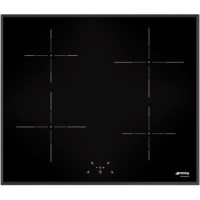 Smeg SI5643B 60cm 4 Zone Angled Edge Glass Induction Hob With Touch Controls