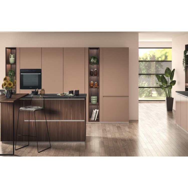 Refurbished Hotpoint SI6871SPBL 60cm Single Built In Electric Oven Black