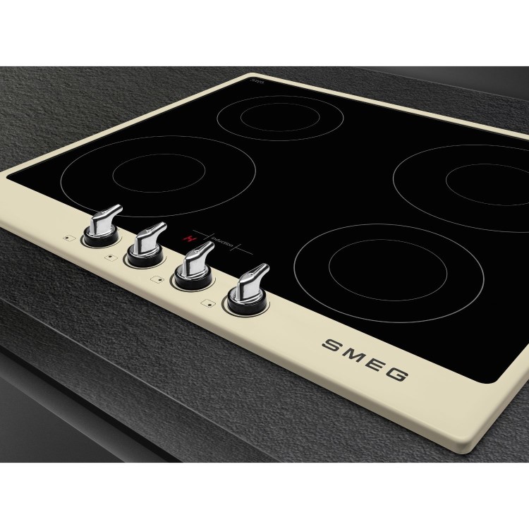 Smeg Victoria 60cm 4 Zone Induction Hob - Cream