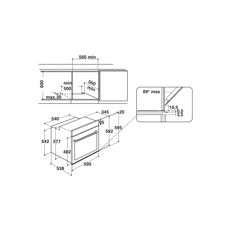 Hotpoint Class 9 MultiFlow ActiveSteam Electric Single Oven - Inox