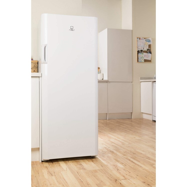 GRADE A1 - Indesit SIAA10 1.5m Tall Freestanding Fridge in White
