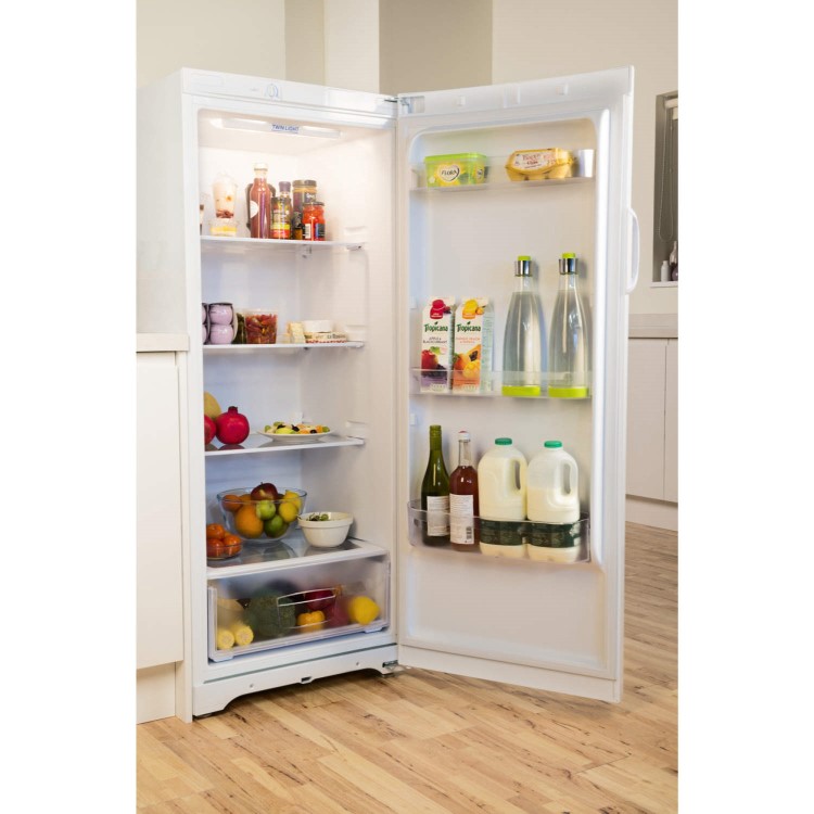 GRADE A1 - Indesit SIAA10 1.5m Tall Freestanding Fridge in White