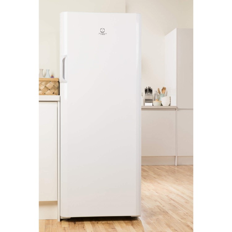 GRADE A1 - Indesit SIAA10 1.5m Tall Freestanding Fridge in White