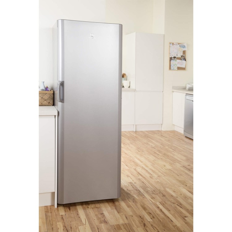 Indesit SIAA12S 175x60cm Freestanding Fridge In Silver