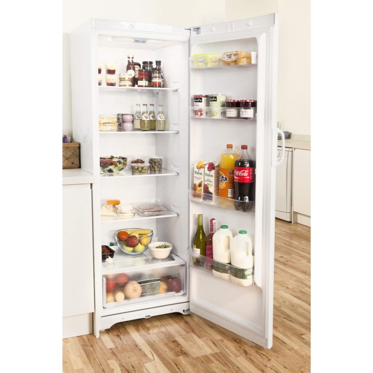 GRADE A1 - Indesit SIAA12 175x60cm Freestanding Fridge - White