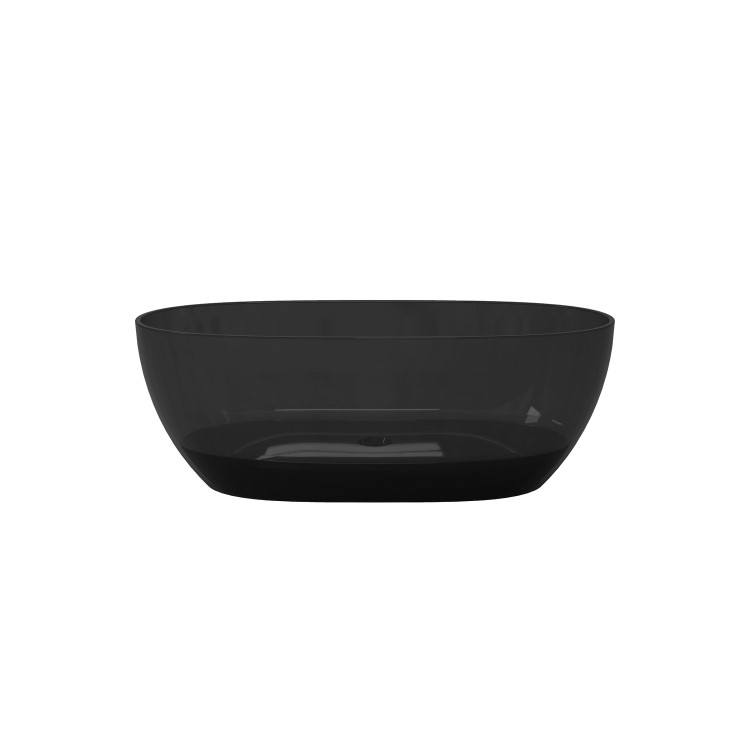 Black Freestanding Double Ended Transparent  Bath 1700 x 750mm - Siena