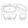 Black Freestanding Double Ended Transparent  Bath 1700 x 750mm - Siena