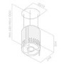 Elica SIENNA Ceiling Mounted 248mm Island Cooker Hood - Stainless Steel