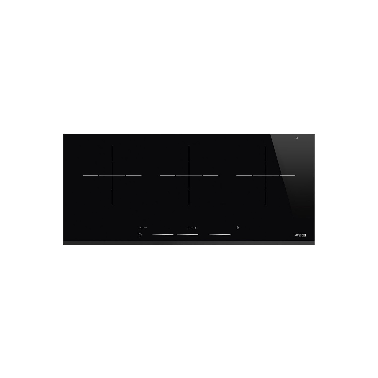 Smeg SIH7933B 90cm Slider Touch Control Induction Hob With Angled Edge