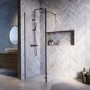 1000x800mm Rectangular Grey Slate Shower Tray 27mm - Stone Resin - Sileti