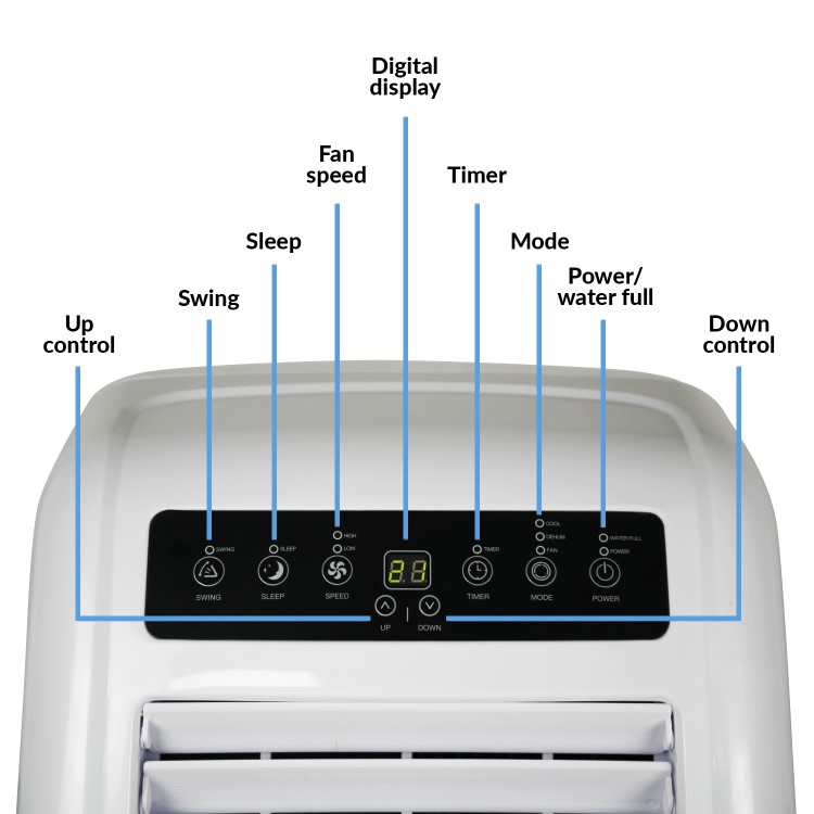 GRADE A3 - electriQ SILENT10 - 9000 BTU Quiet Air Conditioner for rooms up to  25 sqm